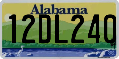 AL license plate 12DL240