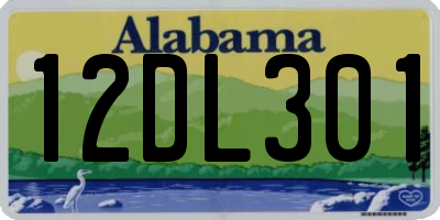AL license plate 12DL301