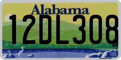 AL license plate 12DL308