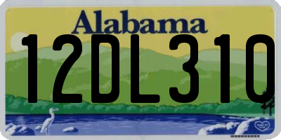 AL license plate 12DL310