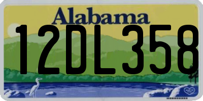 AL license plate 12DL358