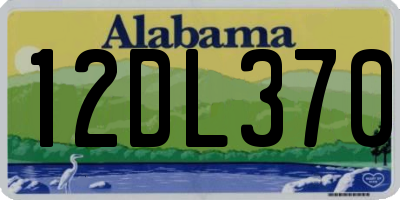 AL license plate 12DL370