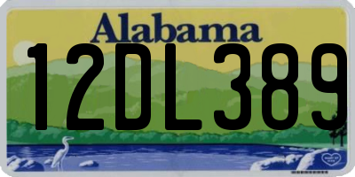AL license plate 12DL389