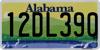AL license plate 12DL390