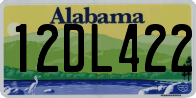 AL license plate 12DL422