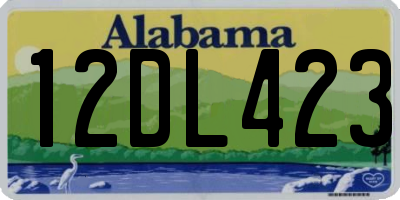 AL license plate 12DL423