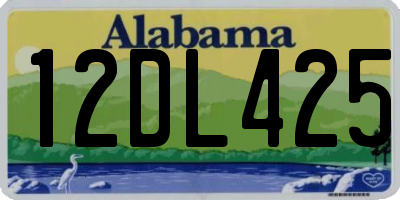 AL license plate 12DL425