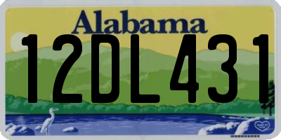 AL license plate 12DL431