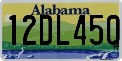 AL license plate 12DL450