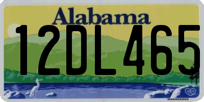 AL license plate 12DL465