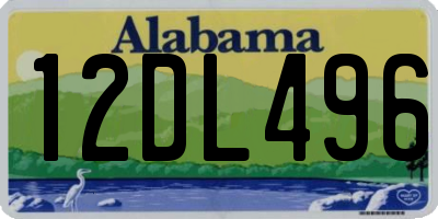 AL license plate 12DL496