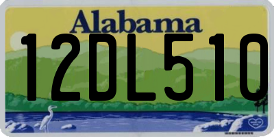 AL license plate 12DL510