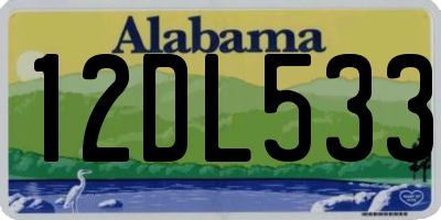 AL license plate 12DL533