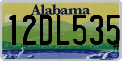 AL license plate 12DL535