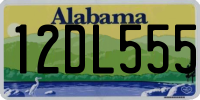 AL license plate 12DL555