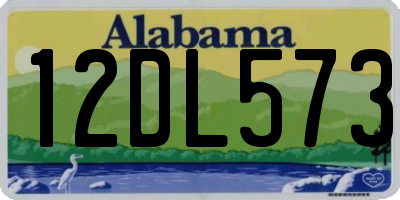 AL license plate 12DL573