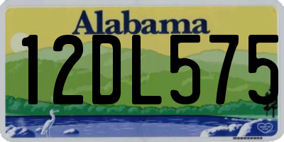 AL license plate 12DL575