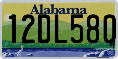 AL license plate 12DL580
