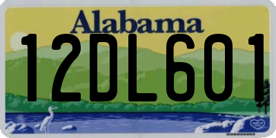 AL license plate 12DL601