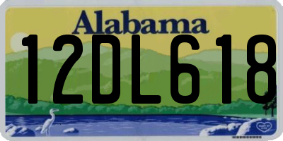 AL license plate 12DL618