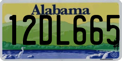 AL license plate 12DL665