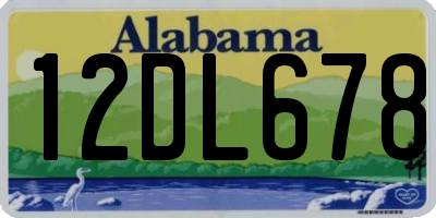 AL license plate 12DL678