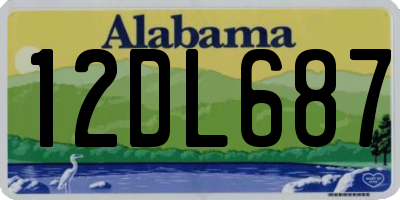 AL license plate 12DL687