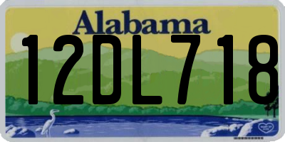 AL license plate 12DL718