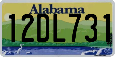 AL license plate 12DL731