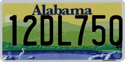 AL license plate 12DL750
