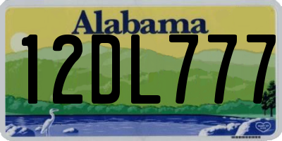 AL license plate 12DL777