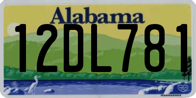 AL license plate 12DL781