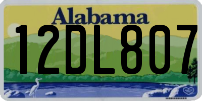 AL license plate 12DL807