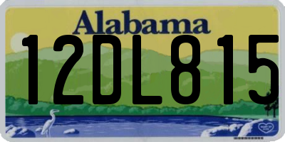 AL license plate 12DL815