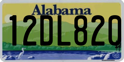 AL license plate 12DL820