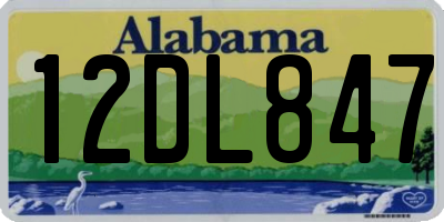 AL license plate 12DL847