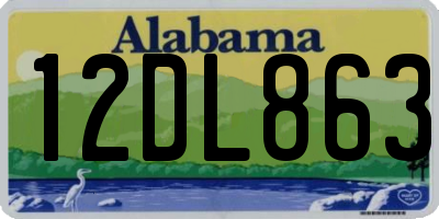 AL license plate 12DL863