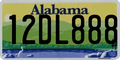 AL license plate 12DL888