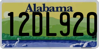 AL license plate 12DL920