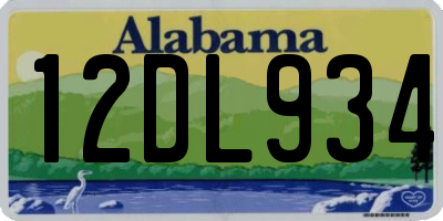 AL license plate 12DL934