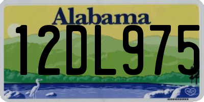 AL license plate 12DL975