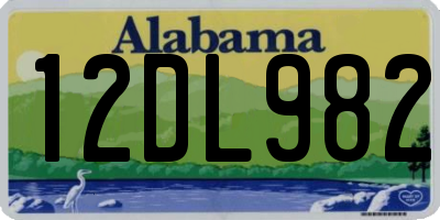 AL license plate 12DL982