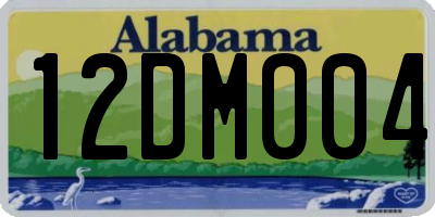 AL license plate 12DM004