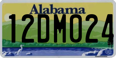 AL license plate 12DM024