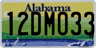 AL license plate 12DM033