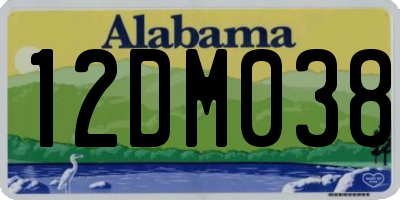 AL license plate 12DM038