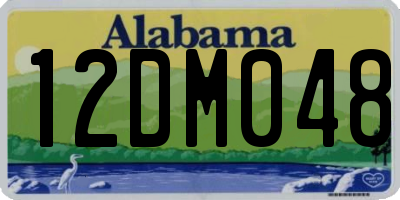 AL license plate 12DM048