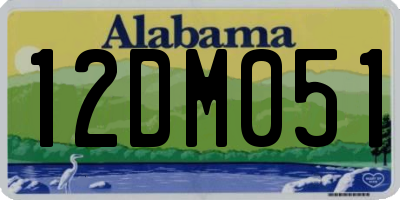 AL license plate 12DM051