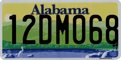 AL license plate 12DM068