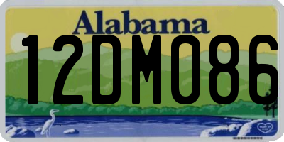AL license plate 12DM086
